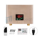 3000W Electric Instant Hot Water Heater Tankless Kitchen Shower Boiler Remote Control, Gold