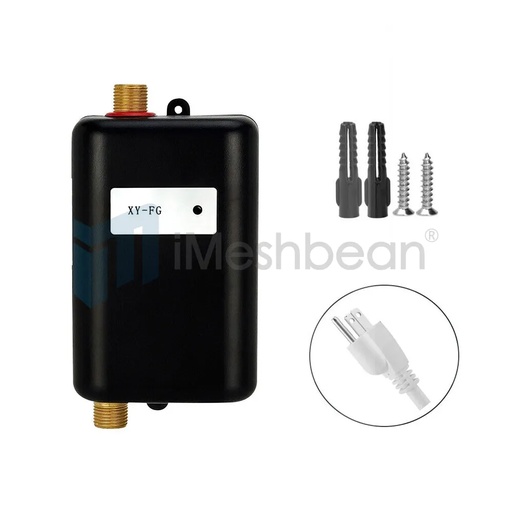 3000W Tankless Electric Instant Hot Water Heater Shower Kitchen Wholehouse 110V, Black
