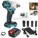 520Nm 1/2" Electric Impact Wrench Cordless Brushless Gun Battery Driver Tool