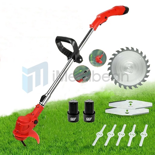 Electric Weed Lawn Edger Eater Cordless Grass String Trimmer Cutter w/ 2 Battery