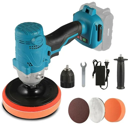Cordless Sub Compact Polisher Grinder&Drill Driver Combo 5" Polishing Pads Waxing