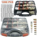 1200 pcs Zinc Steel Rivet Nut Kit Rivnut Insert Nutsert Assort Metric Threaded