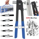 86 Pcs Threaded Nut Rivet Gun M3-m8 Insert Tool Riveter Rivnut Nutsert Riveting