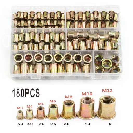 180pcs Rivet Gun Kit Rivnut Thread Setting Tools Nut Setter Tool