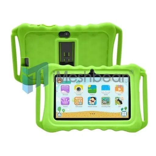 7" Android 8.1 Tablet PC For Kids Quad-Core Dual Cameras WiFi Bundle Case, Green