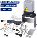 4400lb Electric Sliding Gate Opener Automatic Motor Remote Kit Heavy Duty Chain