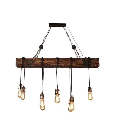 38" Rustic Farmhouse Furniture Wood Chandelier Pendant Lighting Fixture Kitchen
