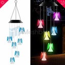 Solar Lamp Color Changing LED Angel Wind Chimes Outdoor Home Garden Decor