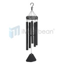 Large 30" Metal Tube Deep Tone Resonant Bass Sound CHURCH Bell Windchime, Black