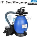 2880GPH 13" Sand Filter Above Ground 1/2HP Swimming Pool Pump intex compatible