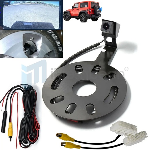 Rear View Backup Camera Kit w/ Spare Tire Bracket For Jeep Wrangler JK 2007-2018