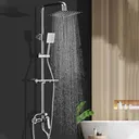 Bathroom Shower Faucet Set with Tub Spout 8" Rainfall Shower Fixture Wall Mounted