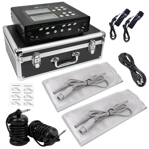 Foot Bath Machine Kit with Dual LCD Screen 60W 2 Arrays Dual User Unit 5 Mode
