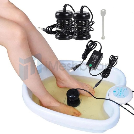 25W Ionic Detox Foot Bath Cleanse Spa Machine w/ 2 Arrays Tub Health Care FDA