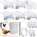 6 Pack DIY Chicken Feeder Kit Leakproof Poultry Food Feeding Container Tool
