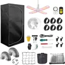 4 x 4 Grow Tent Kit With LED Lights Complete Grow Kit With Full Spectrum Grow Light 48"x 48" x 80"