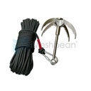 Grappling Hook Folding Survival Claw Multifunctional Stainless Steel w/66ft Rope
