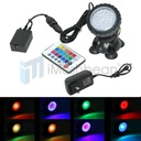 Submersible 36 LED RGB Pond Spot Lights for Underwater Pool Fountain + IR Remote