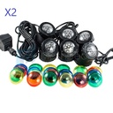 2 Sets of Submersible Underwater LED Pond Light Kits (5 Models) for Pond Fountain