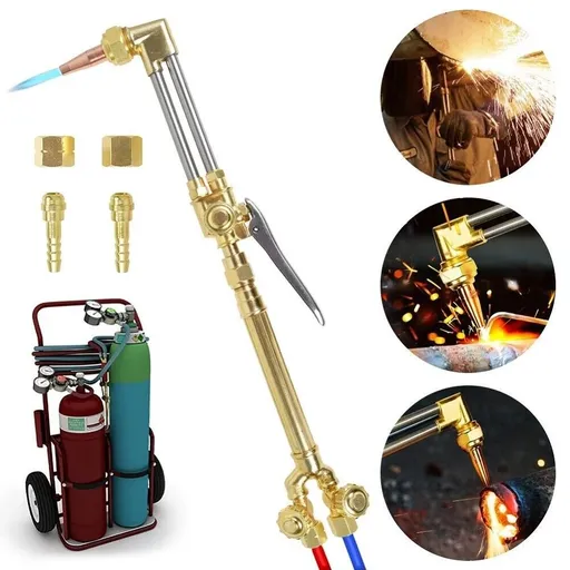 Oxygen Acetylene Welding Cutting Torch Set Fit Victor Style CA1350, 100FC Handle