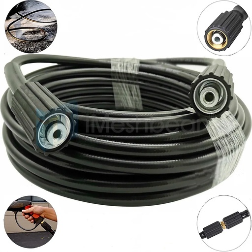 50ft. 5800 PSI High Pressure Washer Hose - M22 14mm Connector - Replacement Hose