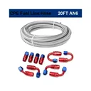 AN6 -6AN AN-6 3/8 Fitting Stainless Steel Braided Oil Fuel Hose Line 20FT Kit