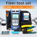 Fiber Optic FTTH Tool Kit FC-6S Cutter Cleaver Optical Power Meter Visual CFS-3