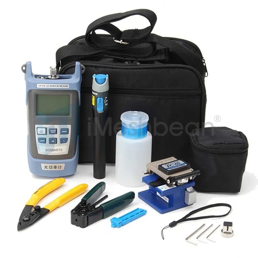 Fiber Optic FTTH Tool Kit with FC-6S Cleaver Optical Power Meter Visual Finder