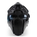 Full Face Protective Mask Tactical Airsoft Helmet with 4 Pairs Visor Goggles, Black