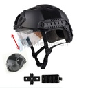 Black Tactical Airsoft Paintball Military SWAT Protective Fast Helmet with Goggle