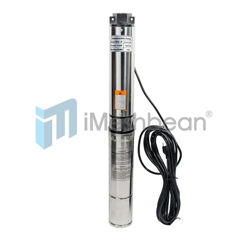1/2 HP 4 inch Deep Well Submersible Pump 110V 28 GPM 150ft Head 33FT Cord Stainless Steel