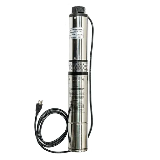 1/2 HP 4 inch Deep Well Submersible Pump 220V 25 GPM 150ft Head 33FT Cord Stainless Steel