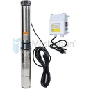 1/2 HP 4 inch Deep Well Submersible Pump 110V 25GPM 150FT Head 33FT Cord With Control Box