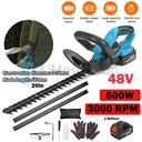 48V Cordless Electric Hedge Trimmer, 20-Inch Blade,Pruning Shears Grass Trimmer