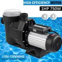 1HP 110V Swimming Pool Pump Motor 6000GPH Self Primming Above Ground Strainer