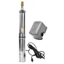 2 HP 4 inch Deep Well Submersible Pump 230V 37GPM 427FT Lift 100FT Cord 1.25 inch NPT Discharge With Built-in Control Box
