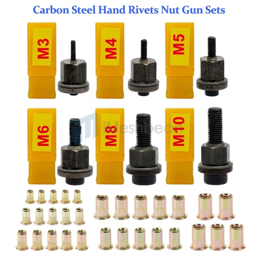 iMeshbean Hand Rivet Nut Gun Head Nuts Simple Installation Manual Riveter Rivnut Tool Kit