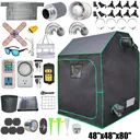 4 x 4 Grow Tent Kit With LED Lights Complete Grow Kit With Full Spectrum Grow Light With Carbon Filter 48" x 48"x 80"