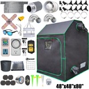 4 x 4 Grow Tent Kit With LED Lights Complete Grow Kit With Full Spectrum Grow Light With Carbon Filter 48" x 48"x 80"