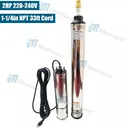 2 HP 4 inch Deep Well Submersible Pump 220V 373GPM 427ft Head 33ft Cord Stainless Steel