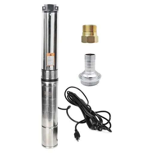 2 HP 4 inch Deep Well Submersible Pump 220V 37GPM 427FT Lift 33FT Cord 1.25 inch NPT Discharge