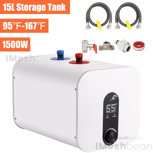 [KY21857] 4 Gallon Electric Tank Water Heater Digital Display Kitchen Wholehouse 95°F-167°F