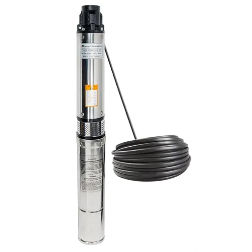 [PU22917] 1 HP 4 inch Deep Well Submersible Pump 110V 33GPM 276ft Lift 100ft Cord Stainless Steel