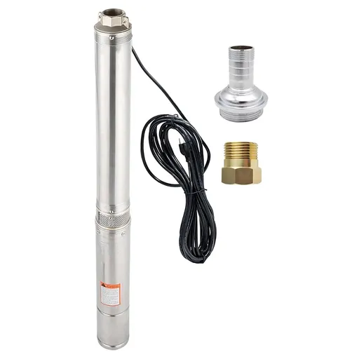 [PU09912A] 1 HP 4 inch Deep Well Submersible Pump 220V 33GPM 207ft Lift 33FT Cord Stainless Steel Discharge Head