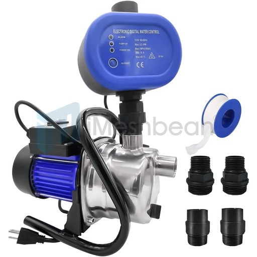 [PU09921] 1.6HP 1000GPH Water Booster Pressure Pump with 145PSI Automatic On/Off Control