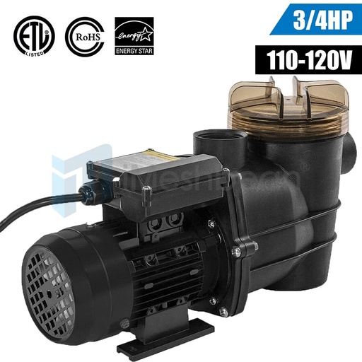 [PU09268] 3/4 HP High Flo Above Ground Swimming Pool Pump w/ Strainer Filter Basket