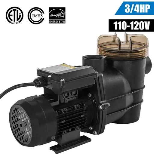 [PU09268] 3/4 HP High Flo Above Ground Swimming Pool Pump w/ Strainer Filter Basket