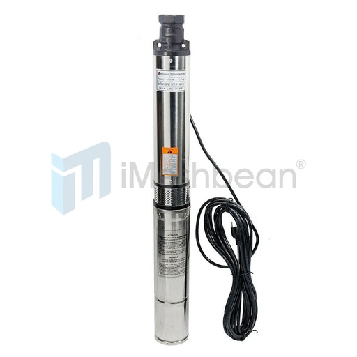 [PU05540C] 3/4 HP 3 inch Deep Well Submersible Pump 220V 13GPM 247ft Head Stainless Steel
