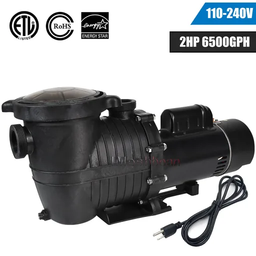 [PU05555B] 2HP Inground Swimming Pool Pump 115-230V Dual Voltge 6500GPH 78FT Head Lift 1.5" NPT
