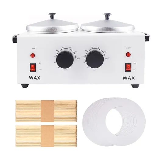 [WH08637] Professional Double Pot Wax Warmer Heater Electric Dual Pro Salon Hot Paraffin SPA Tool